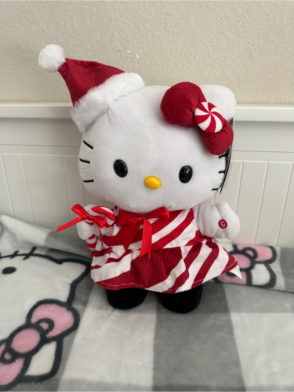 Sanrio Hello Kitty Holiday Peppermint Plush - Red, White, Black, Yellow
